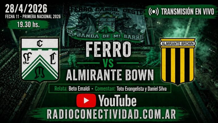 Ferro Carril Oeste vs Almirante Brown EN VIVO (28/4/2026)